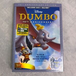 Disney Dumbo 70th Anniversary Edition Blu-ray DVD Combo Pack New Enhanced Sealed